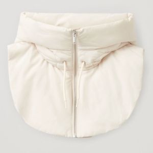 cos padded hood - white ivory cream size